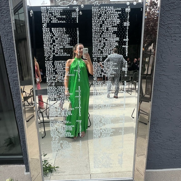 Asos petite green silk jumpsuit - Picture 6 of 7